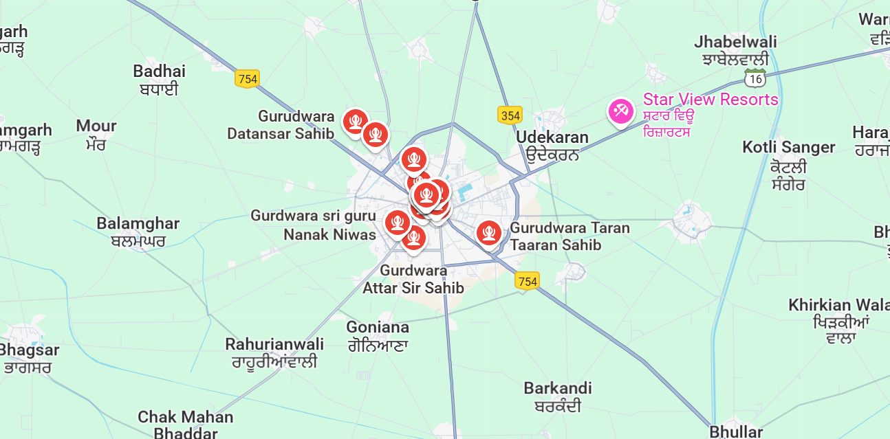 Map location of Sri Muktsar Sahib